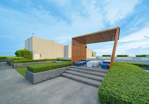 Gaur Island township with pool